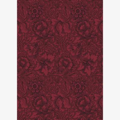 The Rug Seller Poppy Wallpaper 216956 by Morris & Co in Claret Red&nbsp;Roll