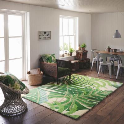 The Rug Seller Sanderson Manila Botanical Wool Rugs 46407 in Green&nbsp;200x280cm