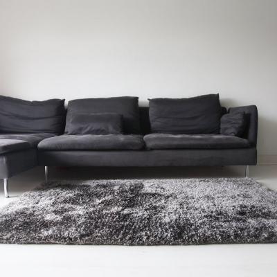 The Rug Seller Aruba Shaggy Rugs in Gun Metal