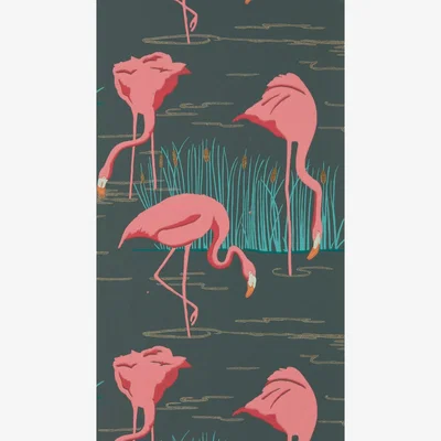 The Rug Seller Salinas Wallpaper 112156 by Harlequin in Ebony Coral LagoonRoll