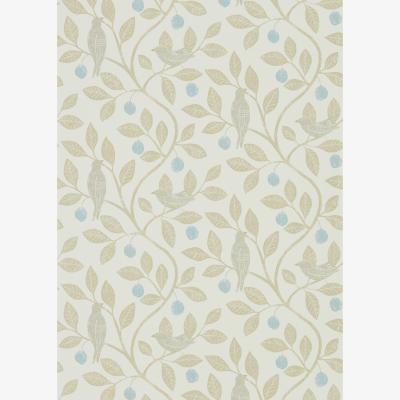 The Rug Seller Damson Tree Wallpaper 216364 by Sanderson in Denim Barley&nbsp;Roll