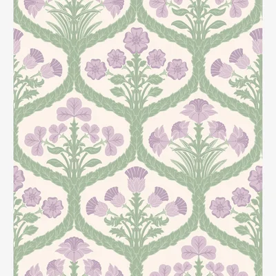 The Rug Seller Floral Kingdom Wallpaper 116 3012 by Cole & Son in Mulberry and Olive GreenRoll