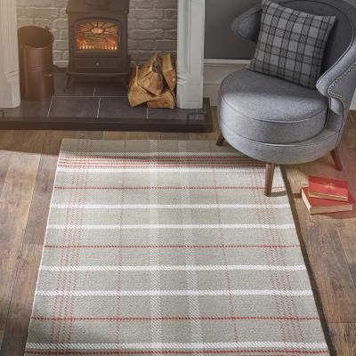 The Rug Seller Modern Winnie Modern Tartan Check Heritage Winnie Rugs in Red&nbsp;160x230cm