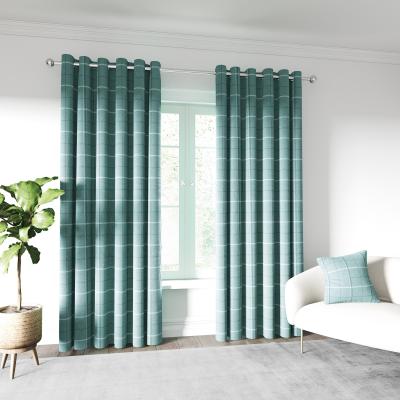 The Rug Seller Harper Check Curtains by Helena Springfield in Duck Egg Green&nbsp;168x137cm