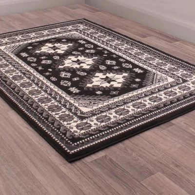 The Rug Seller Malak Rugs in Black by Rugstyle&nbsp;200x290cm