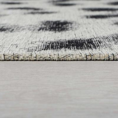 The Rug Seller Wilder Leopard Animal Rugs in Charcoal Grey