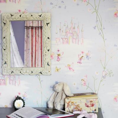 The Rug Seller Fairy Castle Wallpaper 214045 by Sanderson in Blue&nbsp;Roll