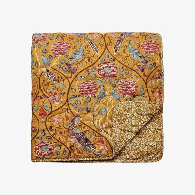 The Rug Seller Seasons By May Quilted Throw in Saffron Yellow By Morris & Co&nbsp;265x260cm