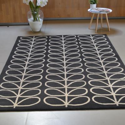The Rug Seller Linear Stem Rugs 60505 in Slate by Orla Kiely