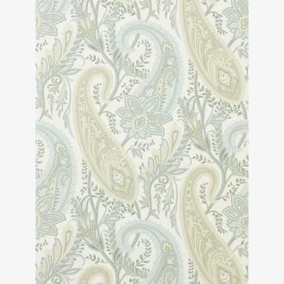 The Rug Seller Cashmere Paisley Wallpaper 216321 by Sanderson in Duck Egg OpalRoll