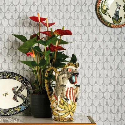 The Rug Seller Narina Wallpaper 10047 by Cole & Son in Light GreyRoll
