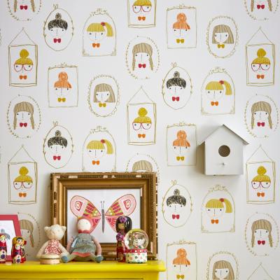 The Rug Seller Hello Dolly Wallpaper 111266 by Scion in Sunshine Tangerine Postbox&nbsp;Roll