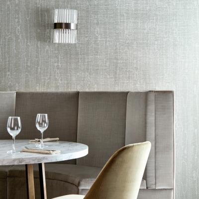 The Rug Seller Watered Silk Wallpaper 312913 by Zoffany in Silver Grey&nbsp;Roll