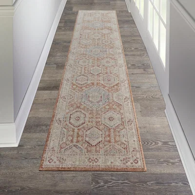 The Rug Seller Homestead Hallway Runner Rugs HMS01 in Brick by Nourison79x366cm