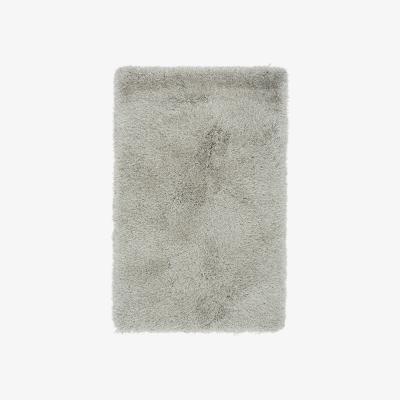 The Rug Seller Cascade Shaggy Plain Rugs in Silver Grey&nbsp;160x230cm