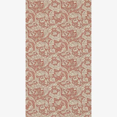The Rug Seller Bachelors Button Wallpaper 214734 by Morris & Co in Russet Red&nbsp;Roll