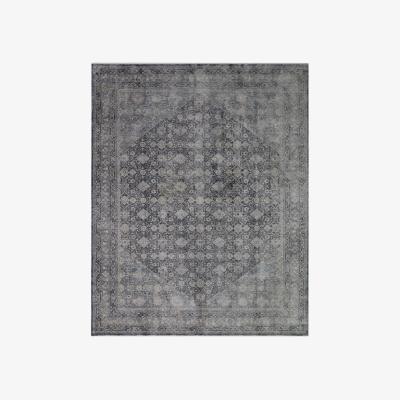 The Rug Seller Heritage Bidjar Traditional Distressed Medallion Rug in Blue