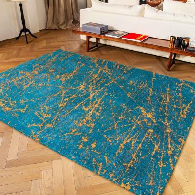 The Rug Seller Mad Men Stellar Rug 9218 in Lightning Turquoise