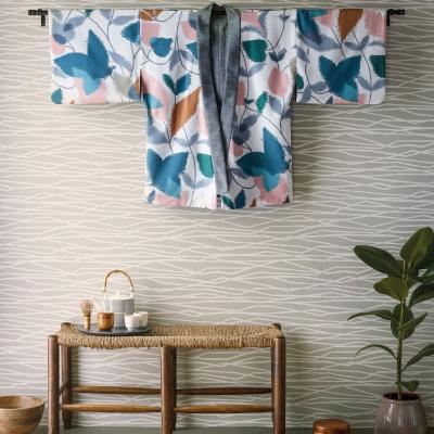 The Rug Seller Genki Stripe Wallpaper 111927 by Scion in Pebble Beige&nbsp;Roll
