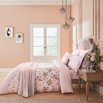 The Rug Seller Peppermint Floral Bedding Duvet Cover and Pillowcase by Ted Baker in Soft Pink&nbsp;74x48cm