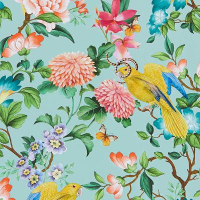 The Rug Seller Golden Parrot Wallpaper W0130 03 by Wedgwood in Mineral&nbsp;Roll