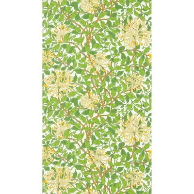 The Rug Seller Honeysuckle Wallpaper 217095 by Morris & Co in Cream Chocolate&nbsp;Roll