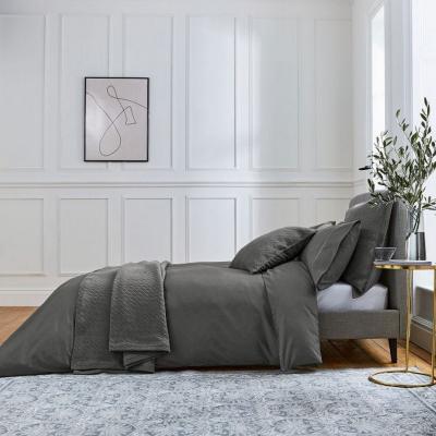 The Rug Seller Andaz Plain Egyptian Cotton Bedding in Charcoal Grey&nbsp;140x200cm