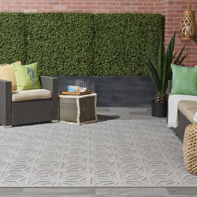 The Rug Seller Cozumel CZM01 Indoor Outdoor Geometric Rugs in Light Grey