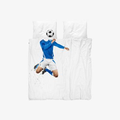 The Rug Seller Soccer Champ Football Cotton Kids Bedding in Blue&nbsp;200x200cm