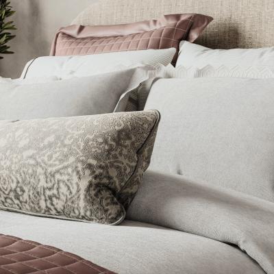 The Rug Seller Avita Geo Scallop Bedding by Bedeck of Belfast in White&nbsp;74x48cm