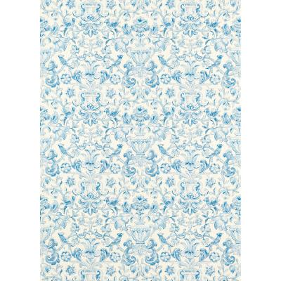 The Rug Seller Pompadour Print Wallpaper 313015 by Zoffany in Indigo BlueRoll