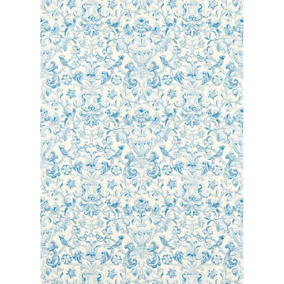 The Rug Seller Pompadour Print Wallpaper 313015 by Zoffany in Indigo BlueRoll