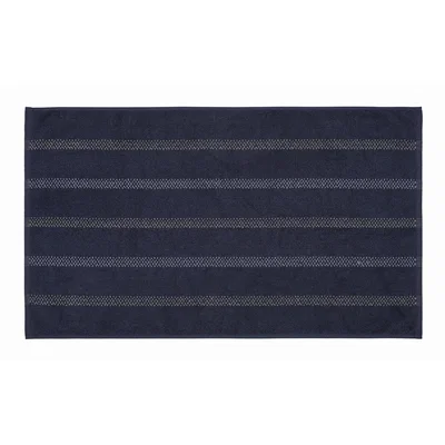 The Rug Seller Mazana Bath Mat by Bedeck of Belfast in Midnight Blue90x50cm