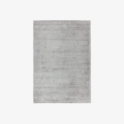 The Rug Seller Reko Plain Vicose Rugs in Silver Grey&nbsp;160x230cm