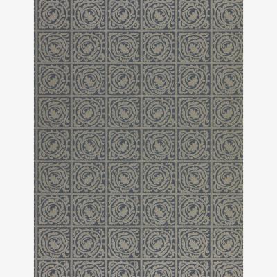 The Rug Seller Pure Scroll Wallpaper 216547 by Morris & Co in Ink Blue&nbsp;Roll