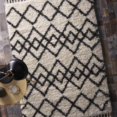 The Rug Seller Morocco Modern Shaggy Tassel Rugs in Ivory&nbsp;120x170cm