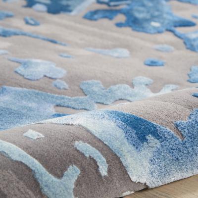 The Rug Seller Prismatic Modern Abstract Rugs in PRS10 Blue Grey by Nourison&nbsp;259x351cm