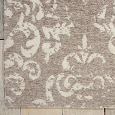 The Rug Seller Damask Rugs DAS03 in Ivory and Grey by Nourison