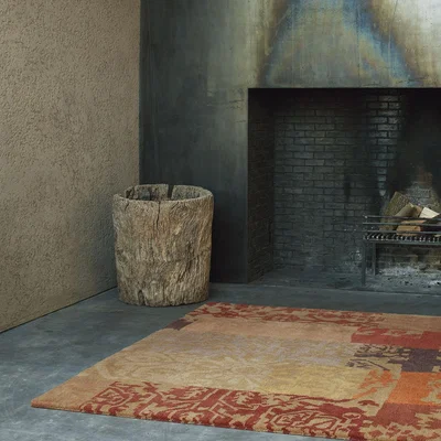 The Rug Seller Kodari Patchwork 194003 rugs in Red and Orange by Brink & Campman&nbsp;200x300cm