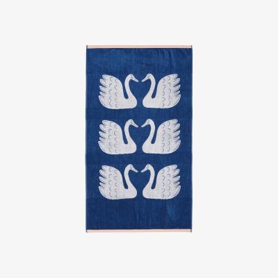The Rug Seller Swim Swan Swam Towels by Scion in Denim Blue40x60cm