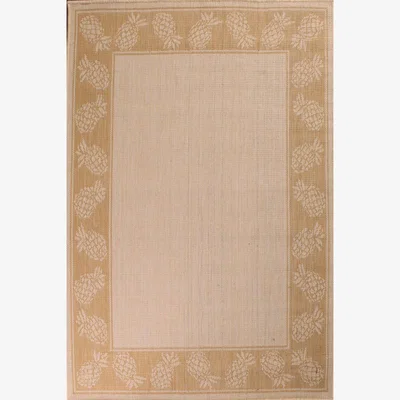 The Rug Seller Outdoor Pineapple Rugs in Natural by Rugstyle