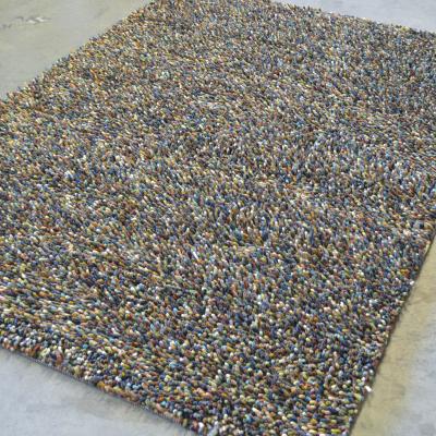 The Rug Seller Brink and Campman Rocks Mix Shaggy Wool Rugs 70407 Citrine