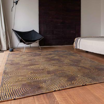 The Rug Seller Louis De Poortere Meditation Coral Rug 9227 in Black Gold&nbsp;140x200cm