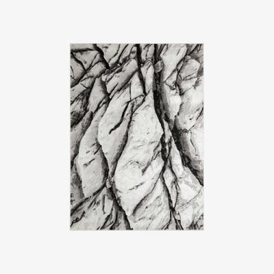 The Rug Seller Blaze BLZ04 Abstract Marble Rugs in Silver Grey