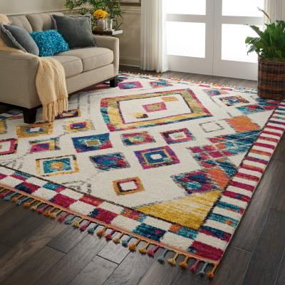 The Rug Seller Nomad Rugs NMD02 by Nourison in Ivory Multi