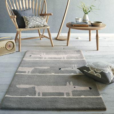 The Rug Seller Scion Mr Fox Wool Rugs 25304 in Silver Grey&nbsp;120x180cm