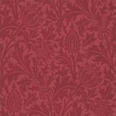 The Rug Seller Thistle Wallpaper 210486 by Morris & Co in RedRoll