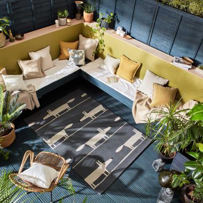 The Rug Seller Scion Mr Fox Indoor Outdoor Rugs 425305 in Charcoal Grey&nbsp;90x150cm