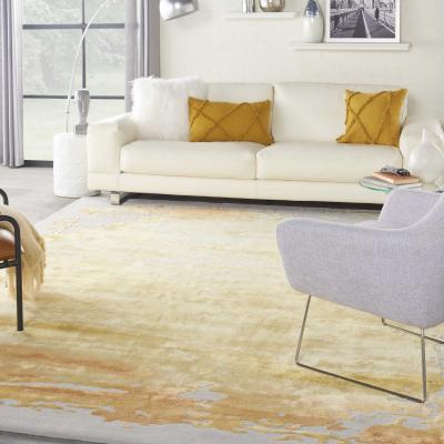 The Rug Seller Prismatic PRS19 Abstract Rugs in GRYGD Grey Gold by Nourison