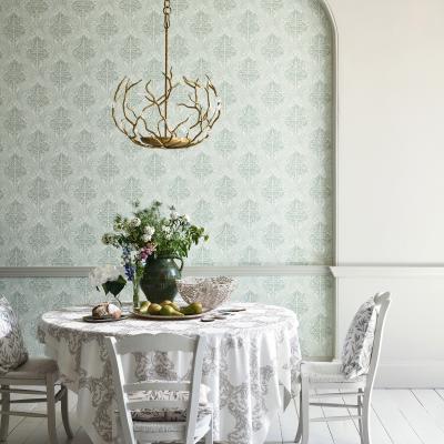 The Rug Seller Lerena Wallpaper 216399 by Sanderson in Wedgewood Blue&nbsp;Roll